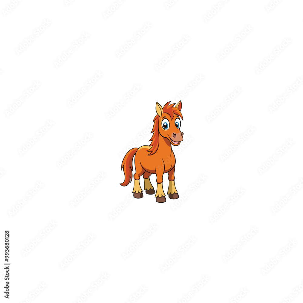 Cartoon happy donkey showing ass isolated on a white background Cartoon happy donkey showing ass isolated on a white background