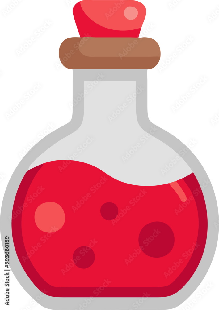 red healing potion, icon red healing potion, icon
