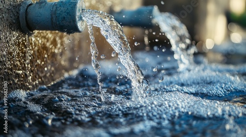water flowing into the environment