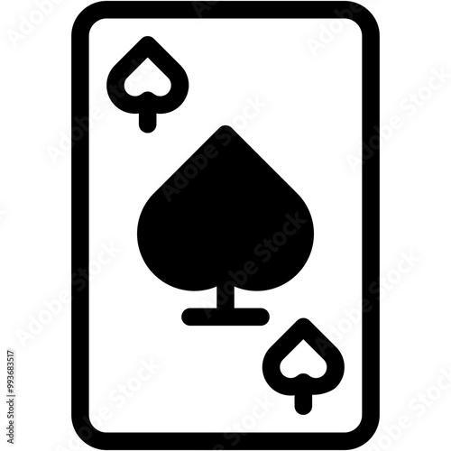 Vector Icon Ace Of Spades, Poker, Casino, Gambler, Gambling, Cards, Shapes, Bet