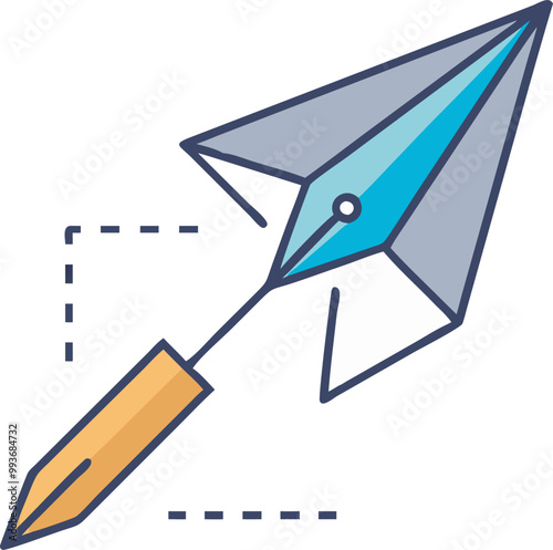 make an icon such as a paper airplane to evoke aer with pen nip or something else that implies
