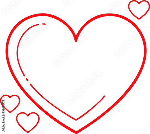 heart sets simple vector, white background, icon