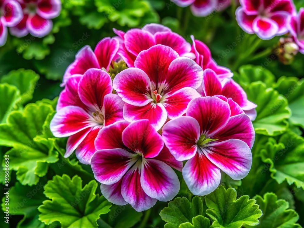 Vibrant Ivy Leaved Geranium Blooms Showcasing Lush Green Foliage and Colorful Petals in Nature Vibrant Ivy Leaved Geranium Blooms Showcasing Lush Green Foliage and Colorful Petals in Nature