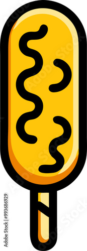 i want an icon of corndog with cheese, icon