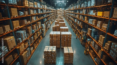 Freight logistics team coordinating shipments and deliveries in a large distribution center