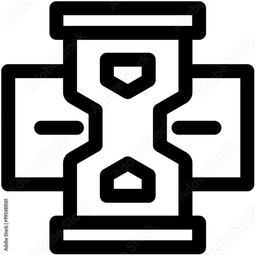 Sand clock money icon vector illustration concept for Business Startup