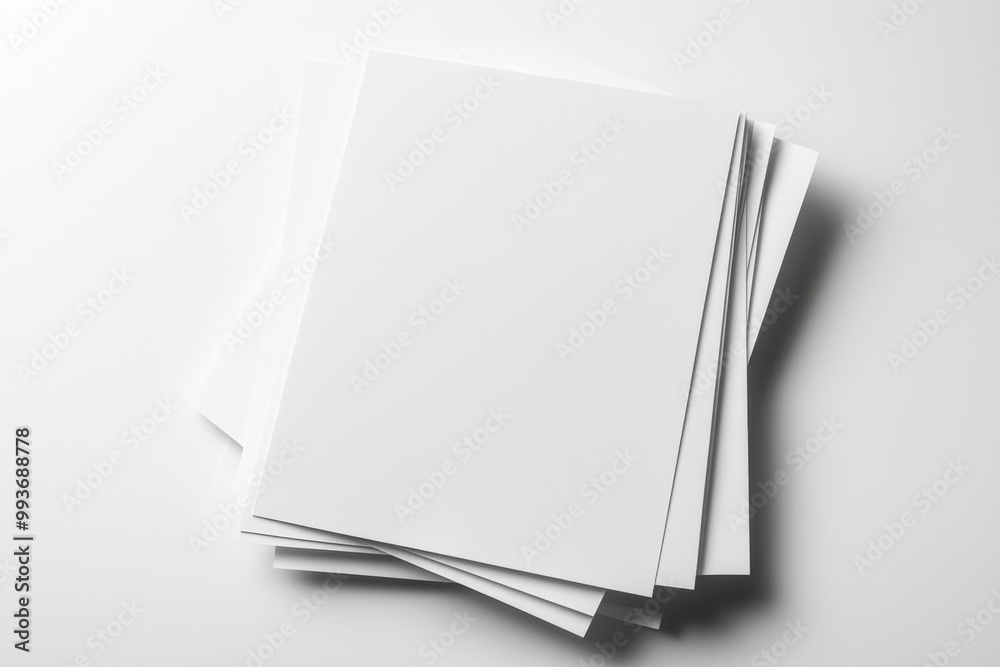 Blank A4 Stacked Paper Mockup isolated created with Generative AI Blank A4 Stacked Paper Mockup isolated created with Generative AI