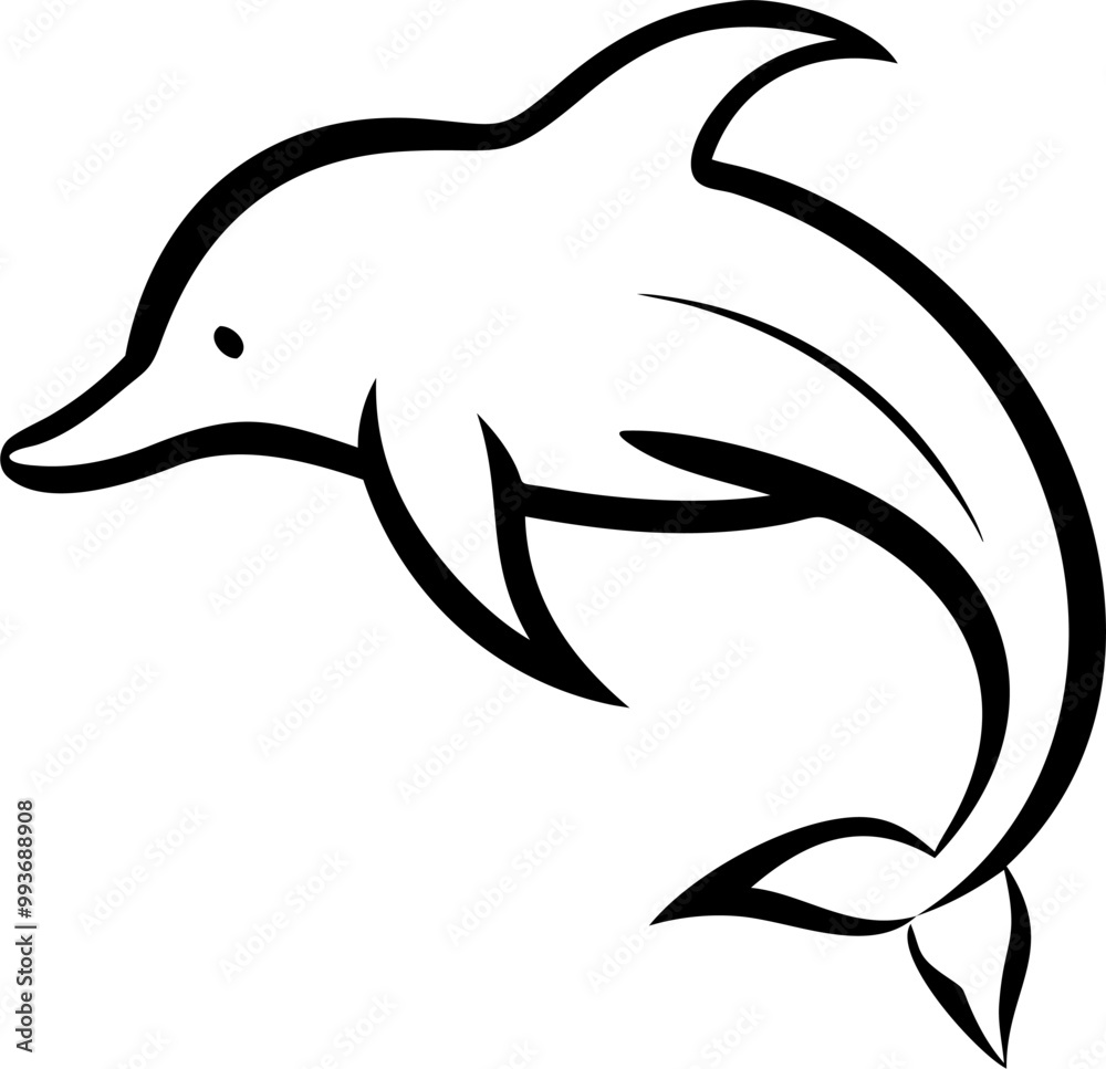 Obraz premium dolphin, icon