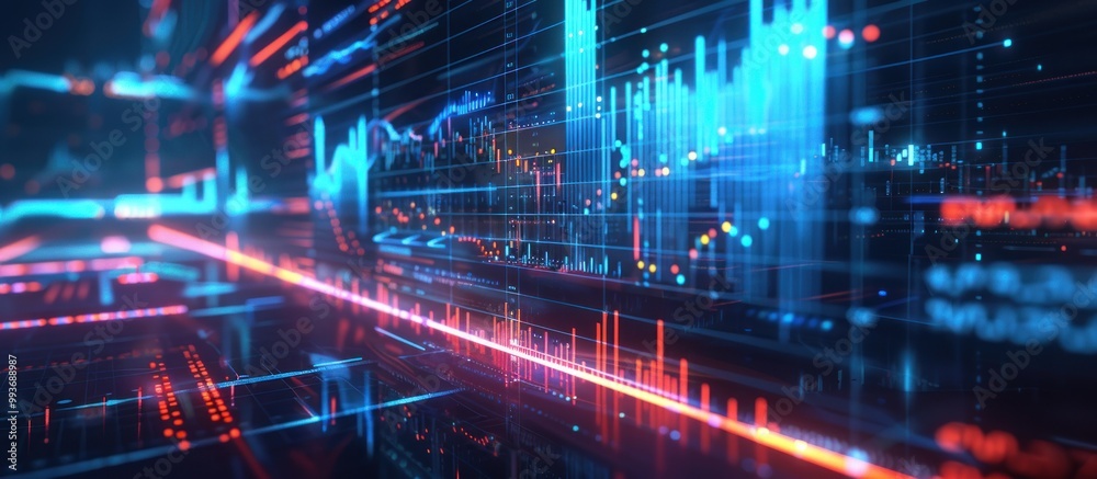 Abstract data visualization with graphs and charts illustrating trends and analytics. Abstract data visualization with graphs and charts illustrating trends and analytics.