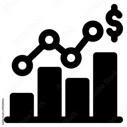 Market statistics icon vector illustration concept for Business Startup