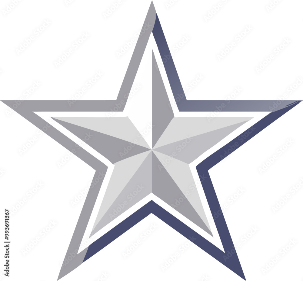 Fototapeta premium metalic star icon, icon