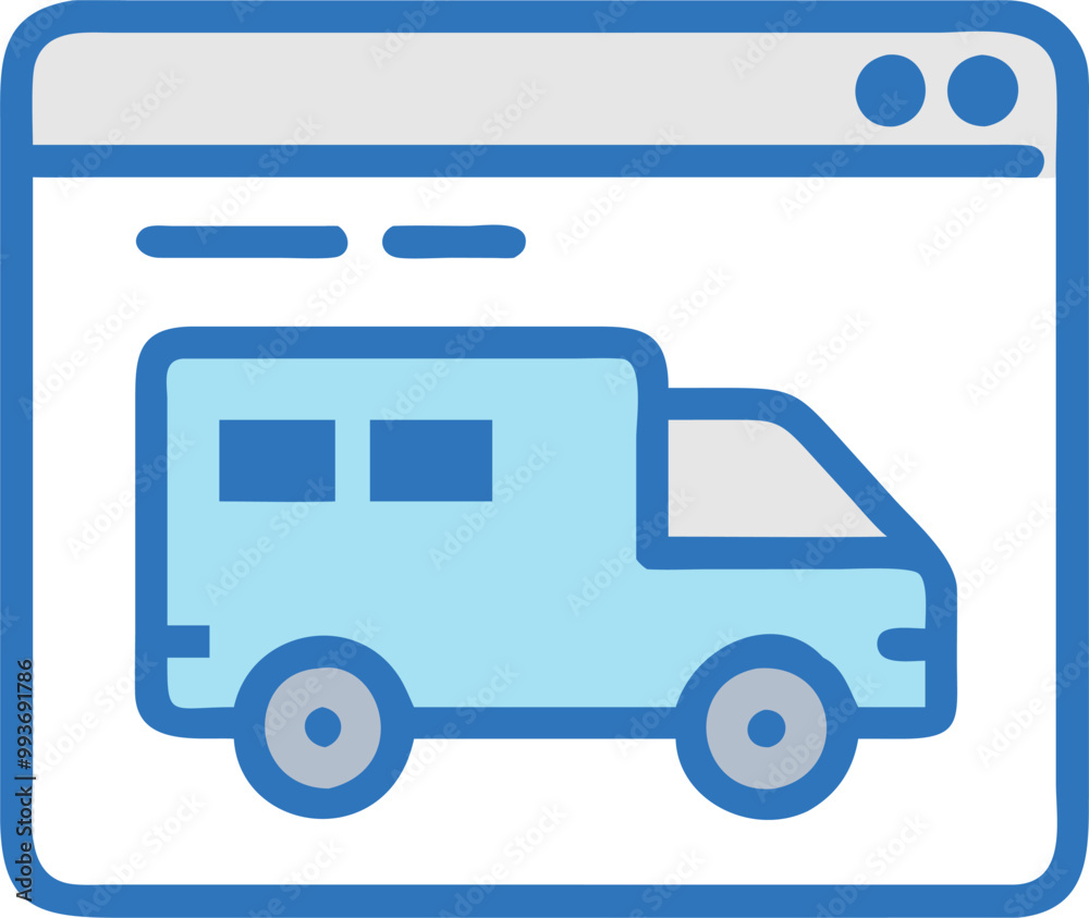 icon for website - delivery car, icon icon for website - delivery car, icon