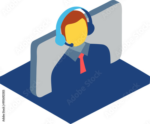 call centre worker, icon
