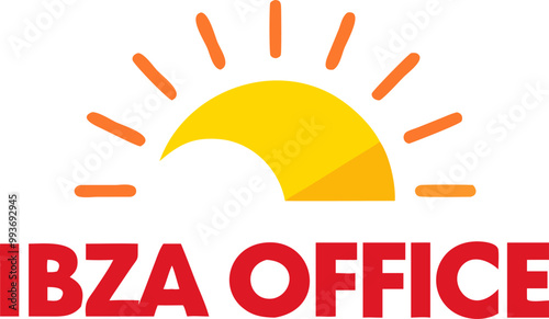 half of the sun, only above part inside of the sun colour yellow below and red above both yellow