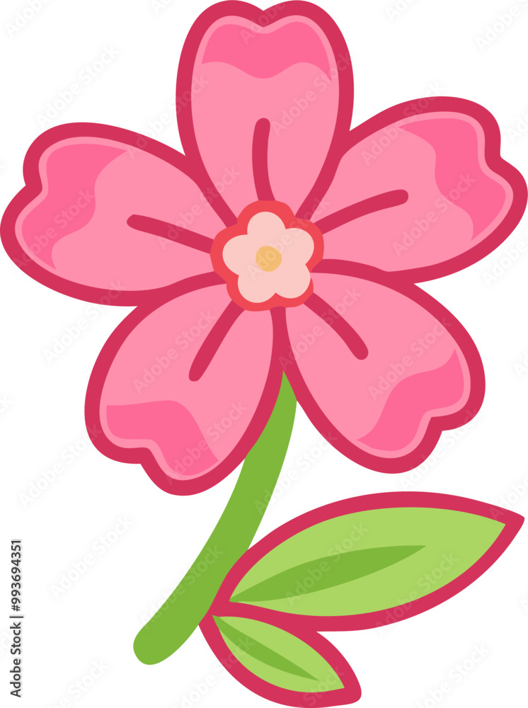 pink flower, icon pink flower, icon