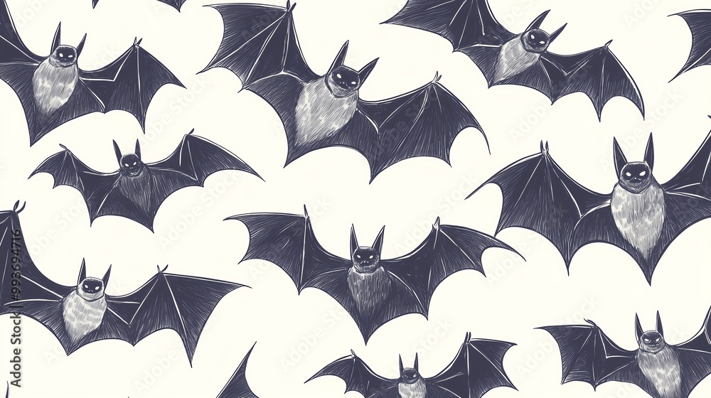 Bats flying against a white isolated background. Bats flying against a white isolated background.