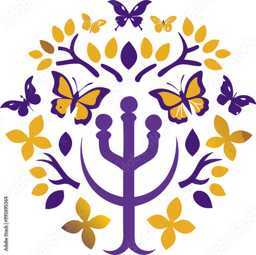 a logo that illustrates a tree whose branches spread and intertwine, symbolizing personal growth