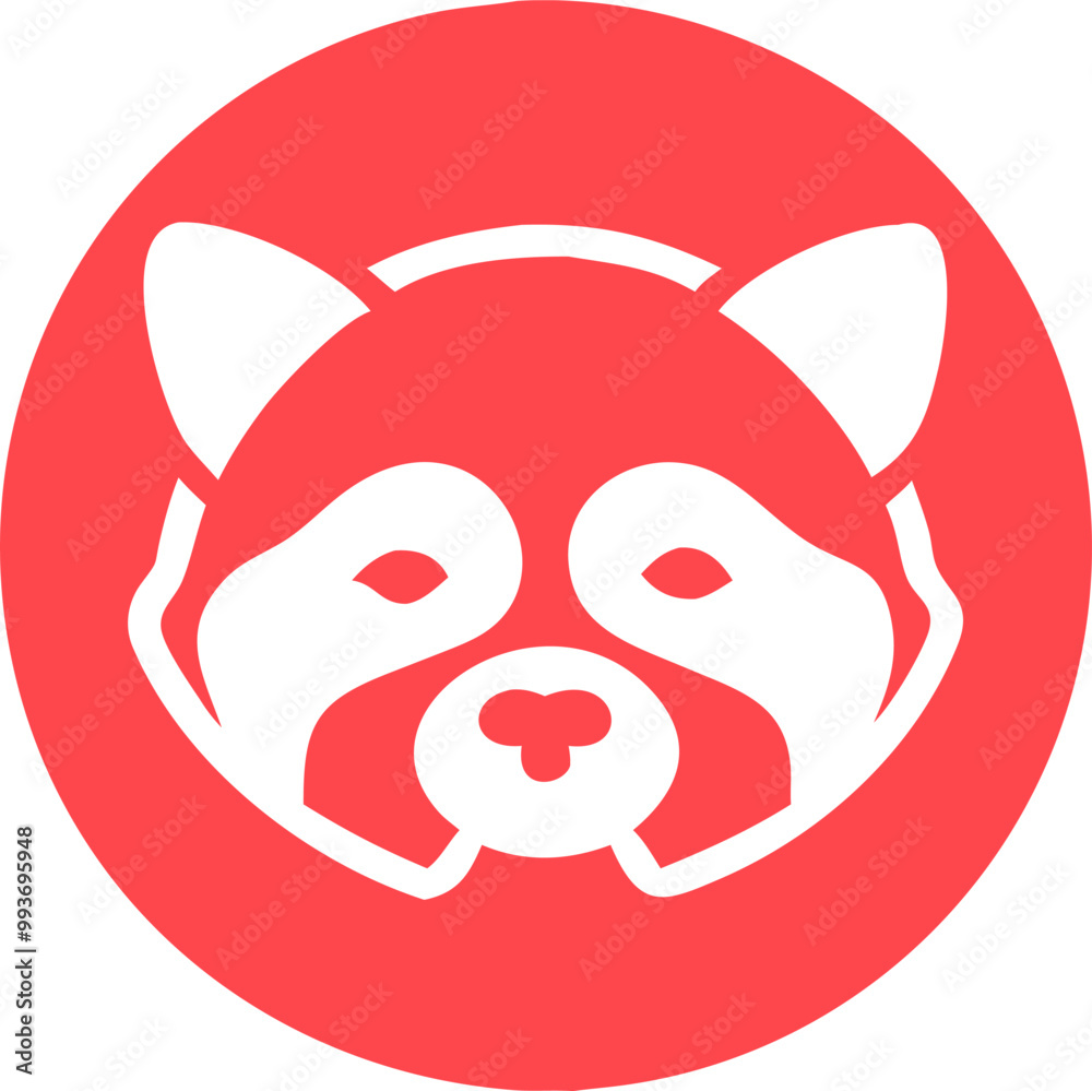 discord profile logo neon red lines in the background red panda sitting facing the camera discord profile logo neon red lines in the background red panda sitting facing the camera