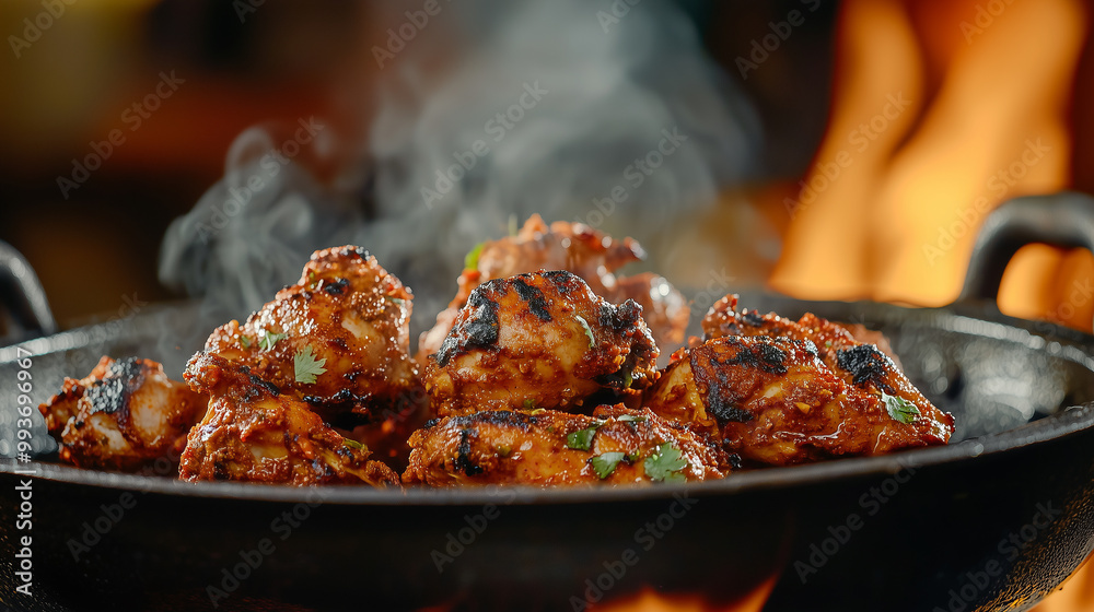 Authentic Indian Tandoori Chicken on a Grill Authentic Indian Tandoori Chicken on a Grill