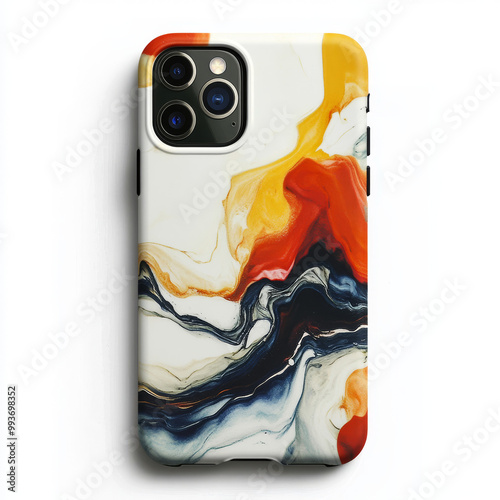 Designer phone case on a white background 