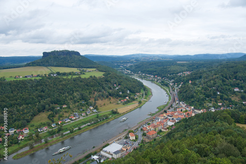 Saxony- View of the Elbe and the Lilienstein