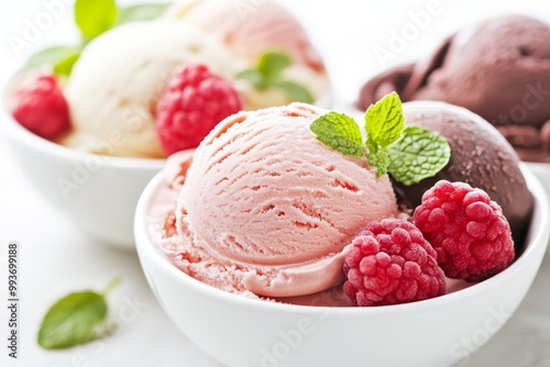 Variety of Ice Cream Options for Dietary Preferences Including Vegan and Gluten-Free