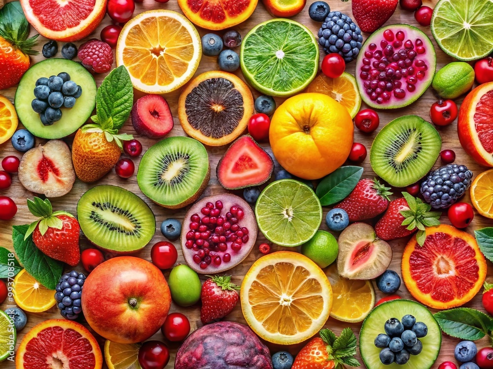 Vibrant Patterns Featuring Various Fruits for Stylish and Eye-Catching Design Elements and Backgrounds Vibrant Patterns Featuring Various Fruits for Stylish and Eye-Catching Design Elements and Backgrounds