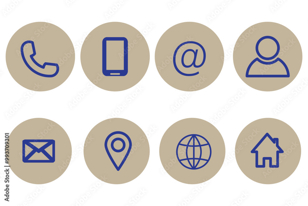 Business card icon set, contact information icon, Vector illustration. Business card icon set, contact information icon, Vector illustration.