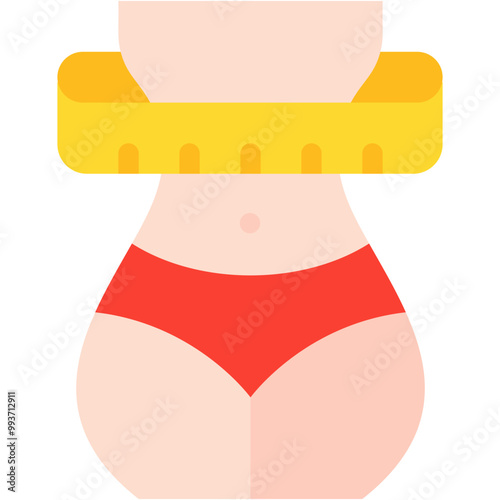 Vector Icon Waist, Slim, Weight Loss, Wellness, Beauty, Body Parts