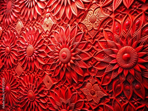 Wallpaper Mural Vibrant Red Abstract Wallpaper with Dynamic Patterns and Textures for Modern Interior Design Projects Torontodigital.ca