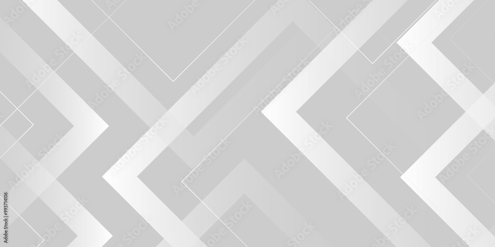 Fototapeta premium multiple gray paper overlap on the gray background with silver color square pattern on banner with shadow. creative geometric rectangle pattern texture. vector illustration Minimalist, trendy design.