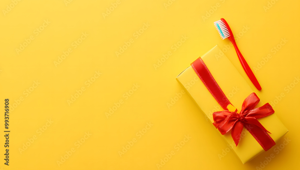 Creative Gift Box with Paintbrush - Art and Gift Concept design Creative Gift Box with Paintbrush - Art and Gift Concept design
