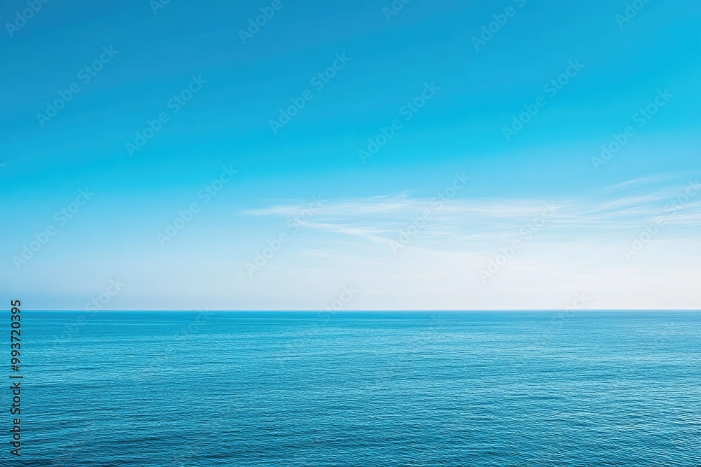 Fototapeta premium Clear sky with no clouds, vibrant blue tones stretching endlessly, evoking feelings of freedom and openness