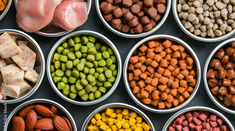 Assorted Dog Food Options with Dry and Wet Choices Assorted Dog Food Options with Dry and Wet Choices