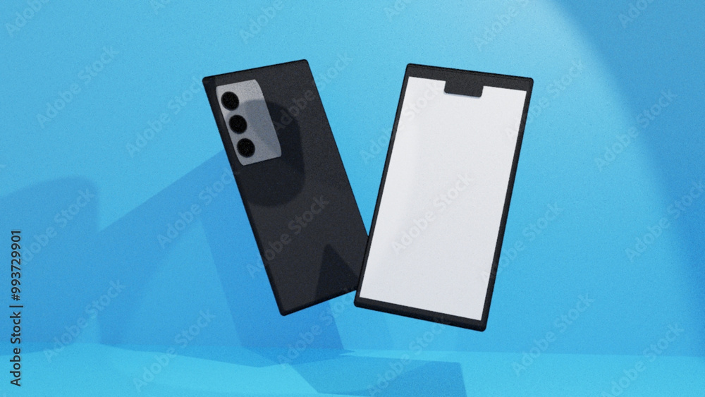 Futuristic Black: A futuristic black phone design with illuminated edges, displaying a glowing interface, set against a dark, abstract background to create a high-tech atmosphere. Futuristic Black: A futuristic black phone design with illuminated edges, displaying a glowing interface, set against a dark, abstract background to create a high-tech atmosphere.