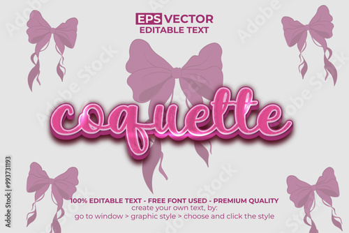 Coquette Text Effect with Pink Style Editable Text Effect