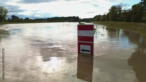 flood damage, flooded fields after hurricane