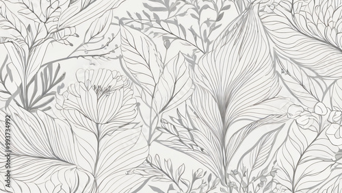 seamless pattern with leaves