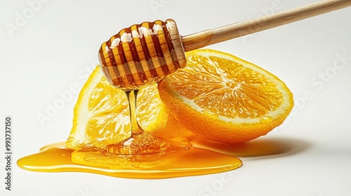 Wallpaper Mural A honey drizzled over a slice of lemon Torontodigital.ca