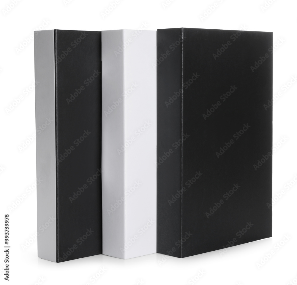Hardcover books with different cities names isolated on white Hardcover books with different cities names isolated on white