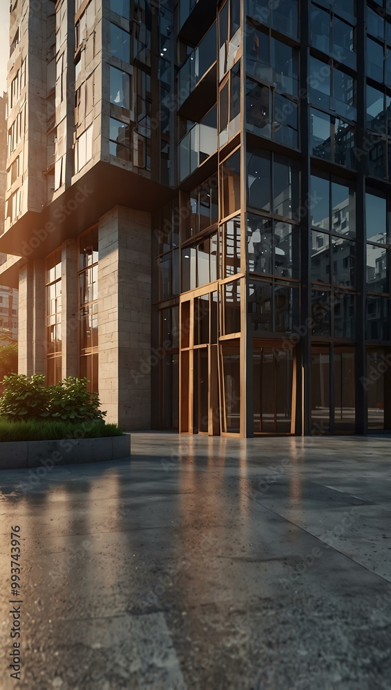 3D building design illustration. 3D building design illustration.