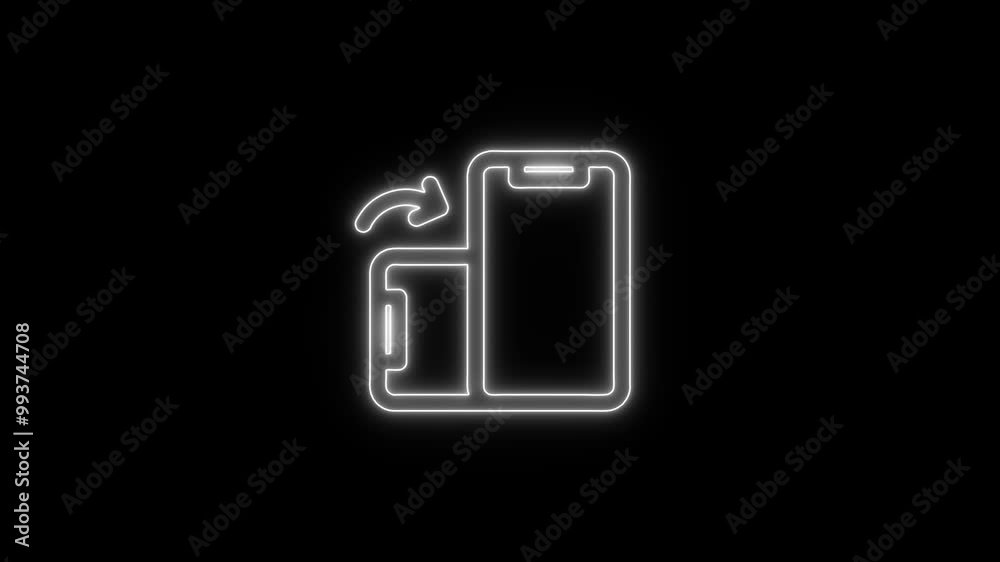 Smart phone. Rotate concept, turning concept on black background. Smart phone. Rotate concept, turning concept on black background.