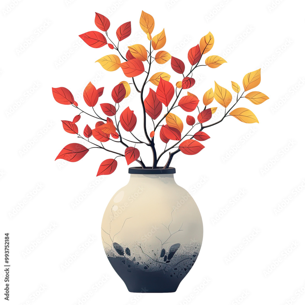 flat illustration of a single vase minimal style, white background.