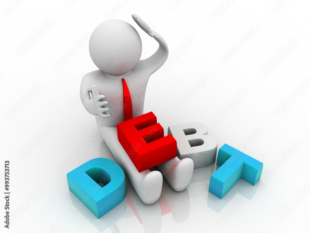 3d rendering Word DEPT with business man
3d rendering Word DEPT with business man
