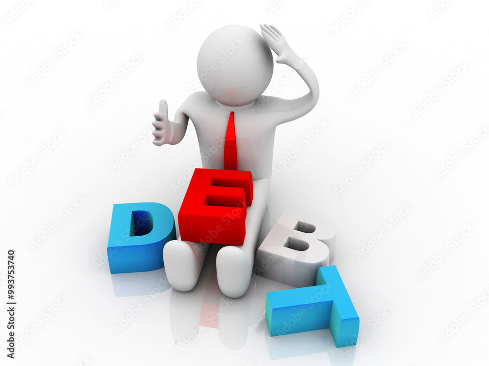 3d rendering Word DEPT with business man
3d rendering Word DEPT with business man