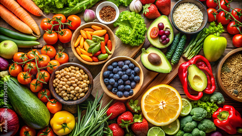 Wallpaper Mural Fresh Produce Background with Healthy Food. Perfect for: Thanksgiving, Wellness retreats, Organic markets Torontodigital.ca