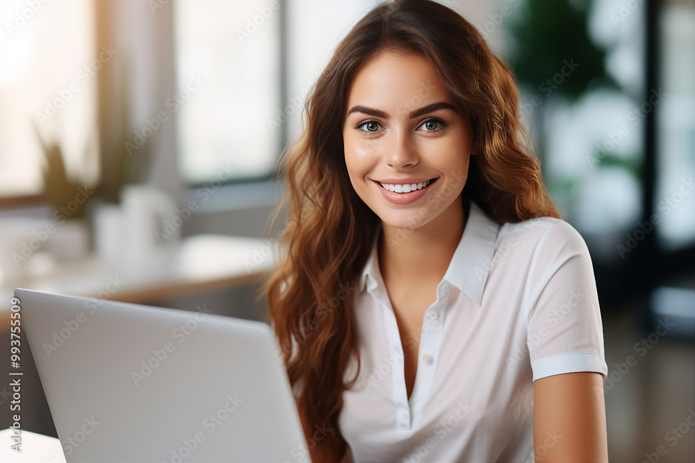 Successful business people person in modern interior office space building made with Generative AI artwork Successful business people person in modern interior office space building made with Generative AI artwork