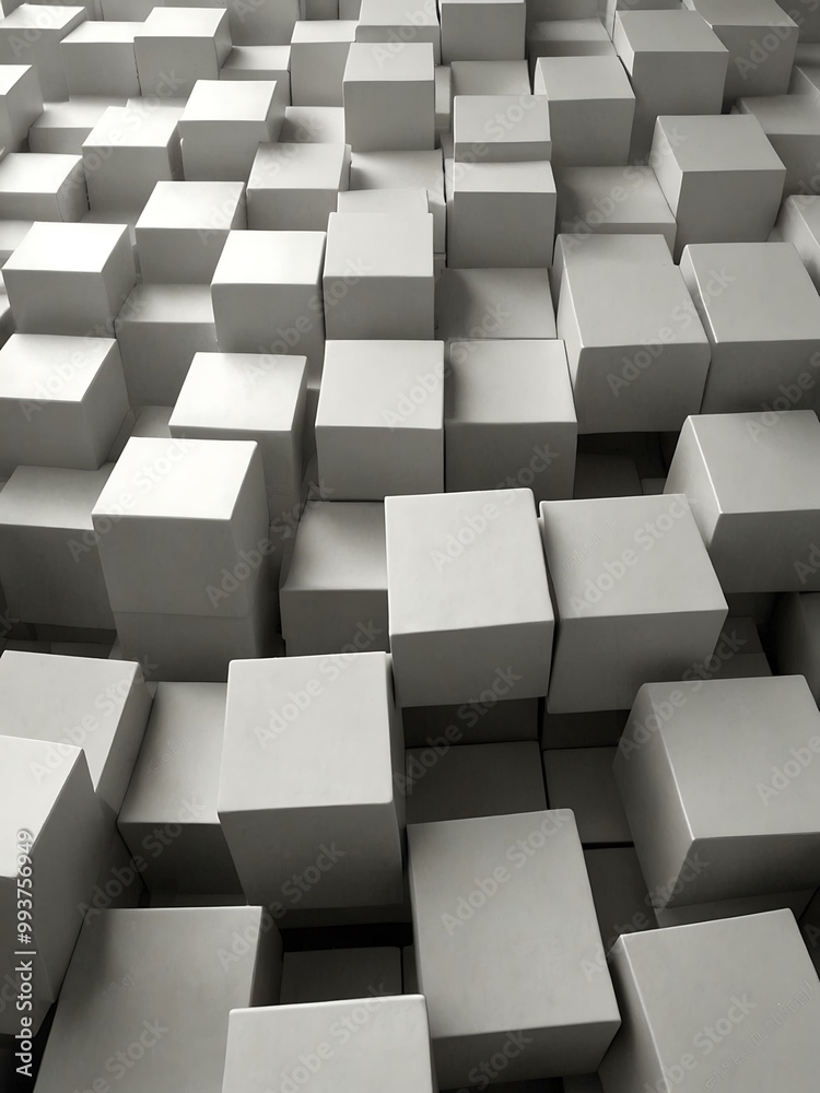 Abstract 3D white cube background, perfect for modern technology themes. Abstract 3D white cube background, perfect for modern technology themes.