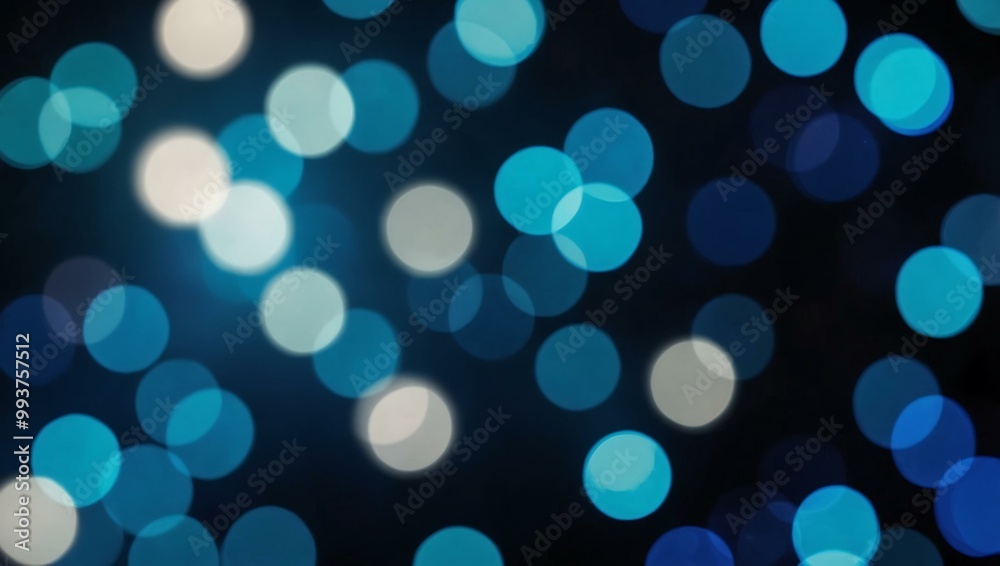 Abstract blue bokeh lights creating depth and vibrancy for creative projects.