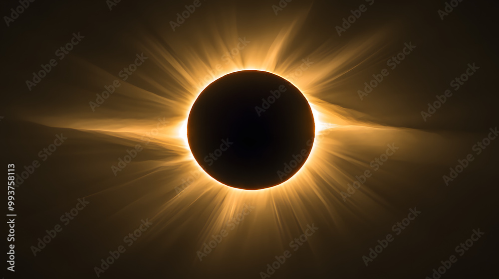 Obraz premium Eclipse from Space with Glowing Ring of Light